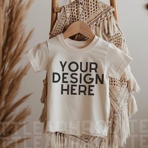 Kids Tshirt Mockup - Natural Tshirt Mockup, Toddler Shirt Mockup, Kids Mockup Shirt, Outdoor Mockup, T-Shirt Model, Kids Shirt Mockup