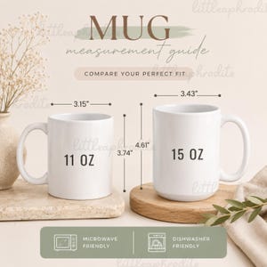 11 and 15 Oz Mug Comparison - Etsy