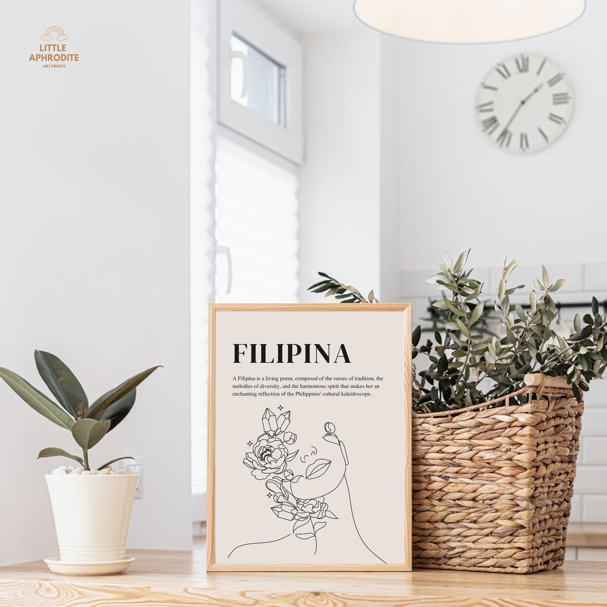 Minimalist Filipina Beauty Definition Wall Art Pinay Beauty, Philippines Wall Art, Pinoy Pride