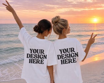 Gildan 5000 White Mockup Back of Tshirt Aesthetic Mockup Y2K Trendy White Gildan 5000 Oversized Tee Lifestyle Pinterest Shirt Trendy Outdoor