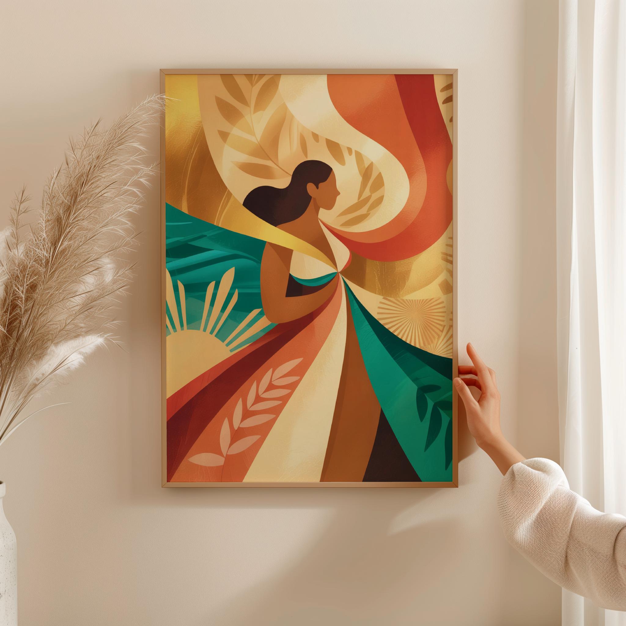 Filipina Graphics Modern Filipina Woman Wall Art - Pinay Beauty, Philippines Wall Art ...