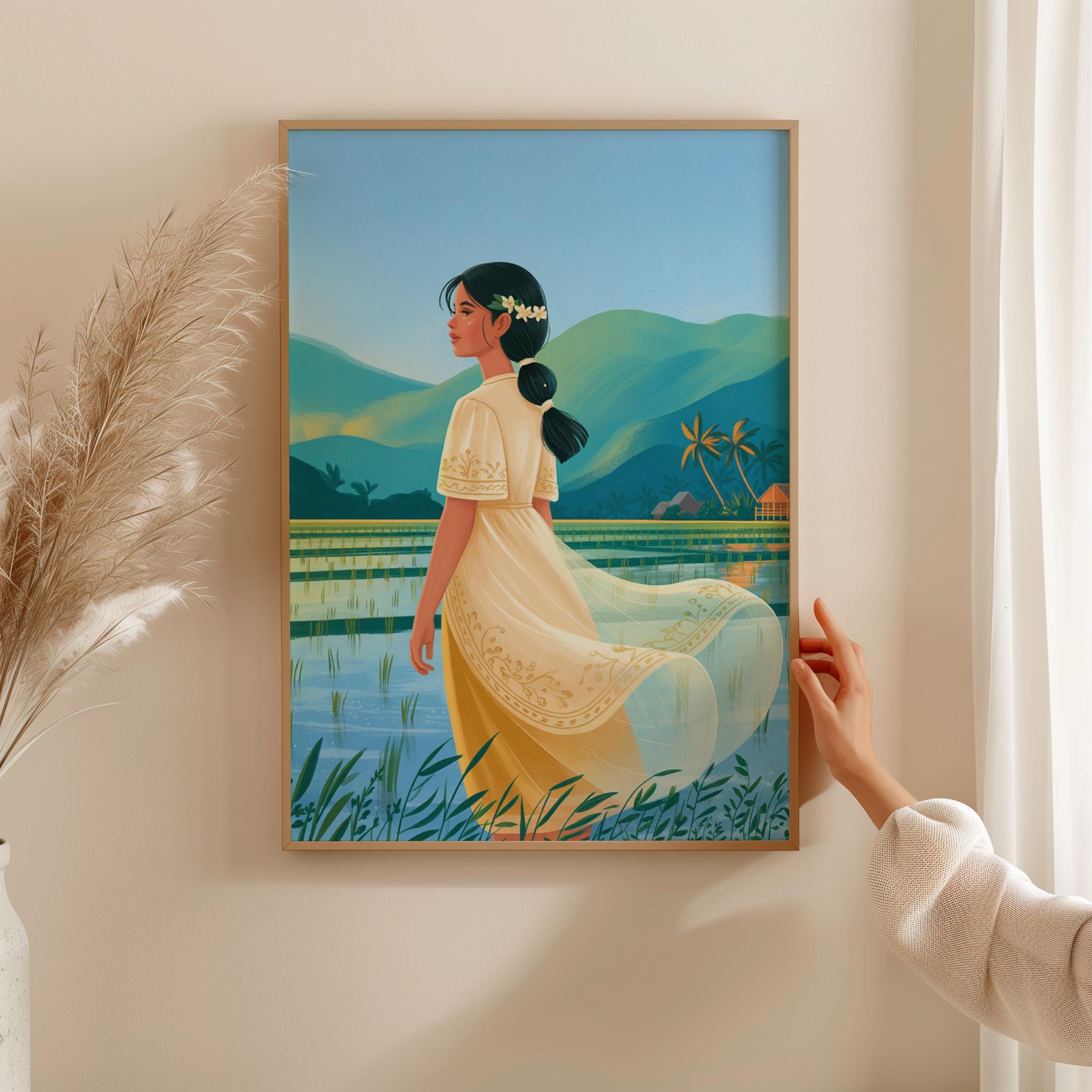 Pinoy Aesthetic Posters for Room - Filipino Family Decor for Living Room, Philippines Minimalist Decoration, Pinay Wall Art, Tagalog