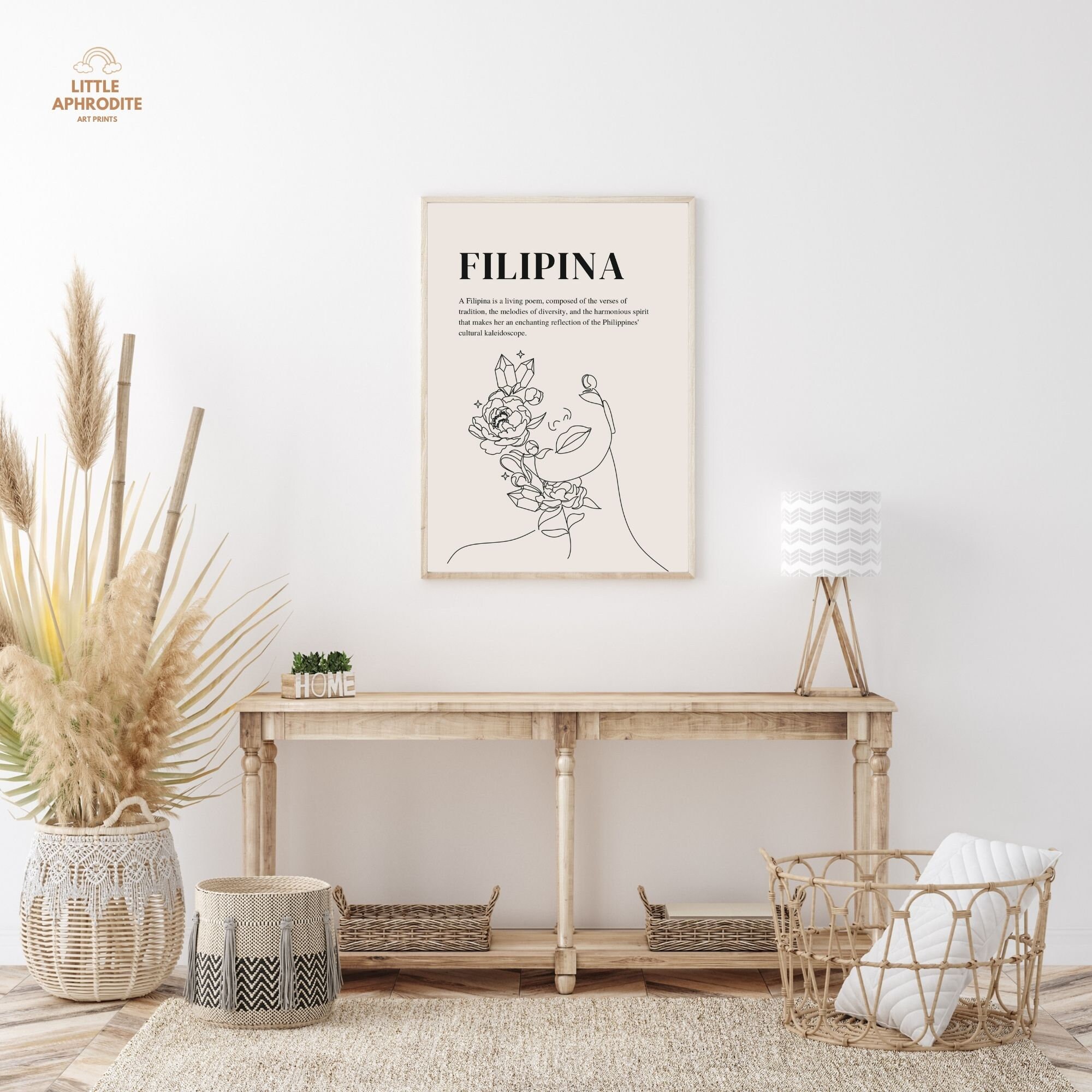 Minimalist Filipina Beauty Definition Wall Art Pinay Beauty, Philippines Wall Art, Pinoy Pride