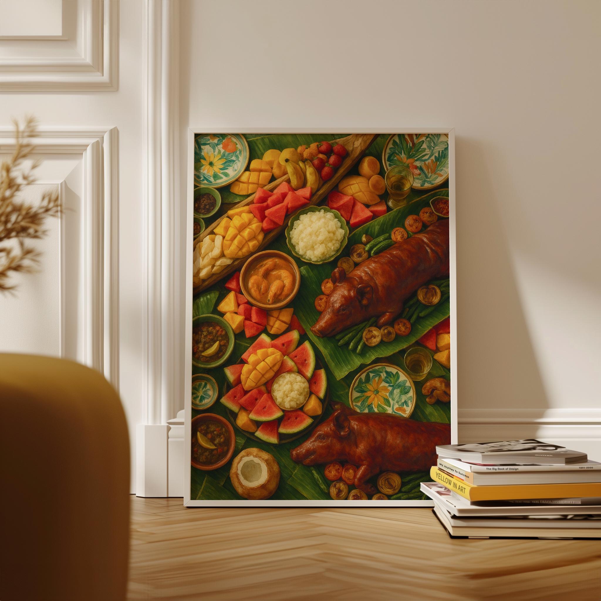 Filipino Food Illustration Print: Pinoy Kitchen Wall Art (digital