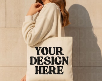 Bolso de mano Printify, Maqueta de bolso de mano estilo boho, Maqueta de bolso de mano de lona, Maqueta OAD113, Maqueta de bolso Liberty, Maqueta Liberty OAD113, Maqueta de bolsa de compras