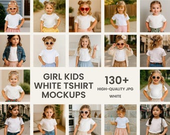 Bella Canvas 3001T mockupbundel, Bella Canvas kindermockup, Bella Canvas 3001T kinder T-shirtmodellen, Bella Canvas 3001T peutershirtmodel