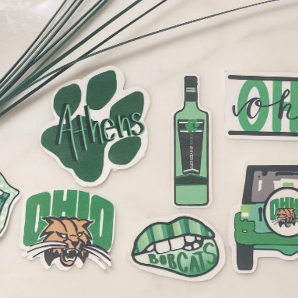 Ohio University  College Stickers*WATER-RESISTANT* Laptop Sticker Water bottle Sticker Personalized Stickers|College Stickers|Decision Day