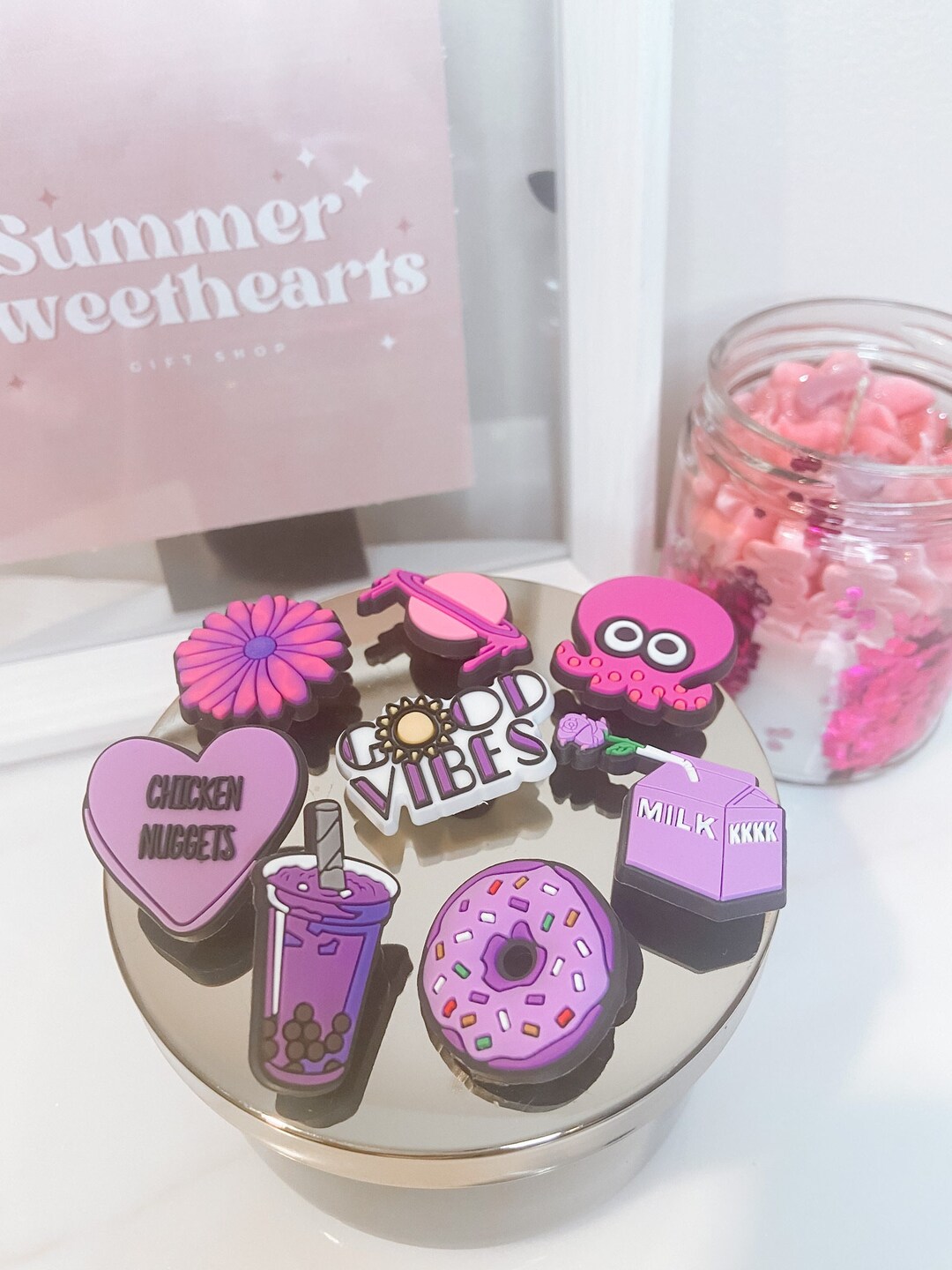 Purple Themed Charms Clog Charms Donut Charms Girl Charms Etsy