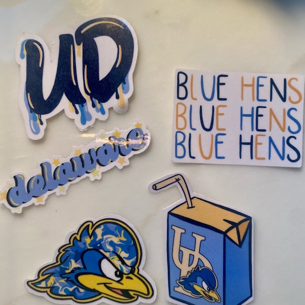 University of Delaware WATER-RESISTANT*, Laptop or Water bottle, Personalized Stickers|| College Stickers|| College Decision Day || College|