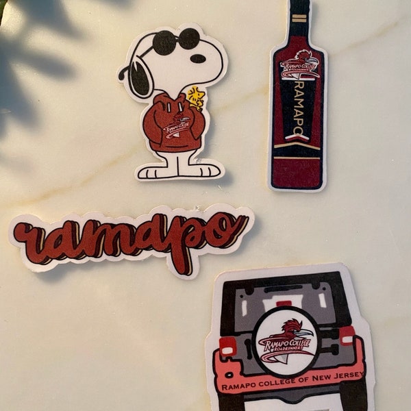 Ramapo University  Inspired Stickers*Water-Resistant* Laptop Sticker Water bottle Sticker|| College Stickers|| Ramapo|| Personalized