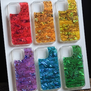 Custom Abalone Shell iPhone Cases: Handmade Resin Art Phone Covers