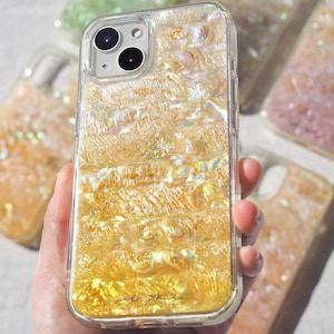 Real Abalone Shell iPhone Cases: Golden Phone Cover, Handmade Charm