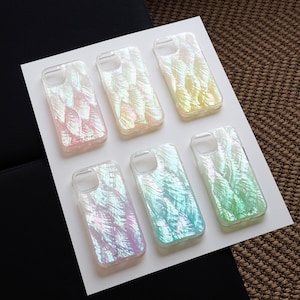 Bunt schimmernde Perlen | Wählen Sie Ihre Farbe | Kundenspezifische Perlmutt-Telefon-Hülle | Lassen Sie mich Ihnen ein Geschenk aus der Natur bringen