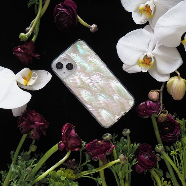 Shining Stone Phone Case | Mother of Pearl | Gift | For Apple iPhone 14 Pro Max, iPhone 14 Plus, iPhone 13, 12, 11, iPhone Xs Max, Xr, X