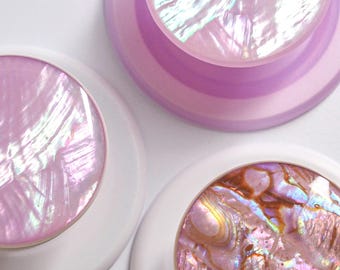 Purple Shell MagSafe Phone Grip: Mother of Pearl & Abalone, Handmade Kindle Grip