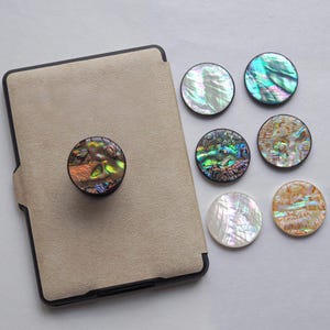 Handmade Resin Phone & Kindle Grip, Glitter Bookish Accessories, Magnetic or Adhesive Stand, Cute Gift for Book Lovers, Unique Reader Charm