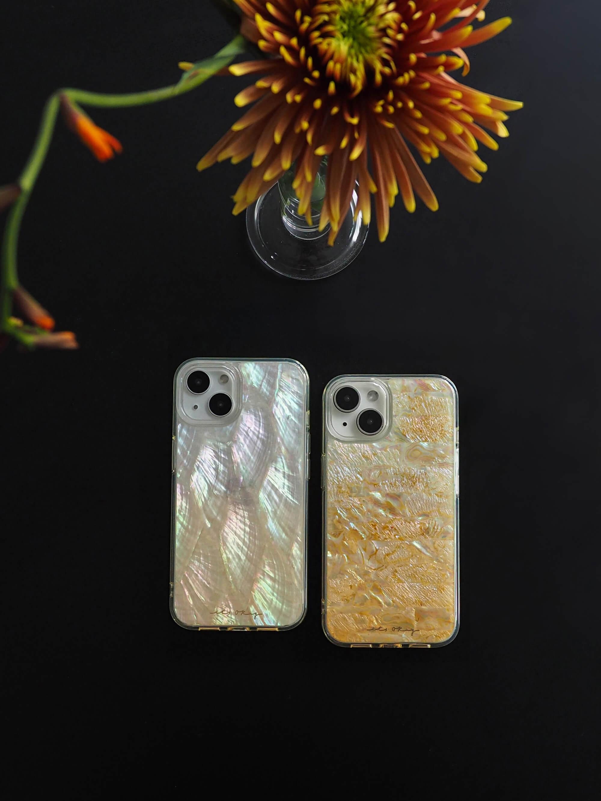 Tropical Sunrise - Orange Mother of Pearl Phone Case