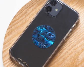 アワビ貝のスマホケース | 虹色に輝くマザーオブパール | 真珠のようなiPhoneケース