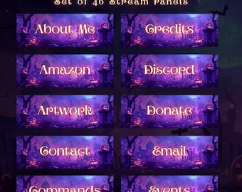 Halloween Magic Stream Panels - Set of 46 Panels