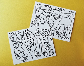 Kids Thank You Postcards | MARKET + ANIMALS