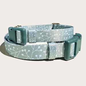 バックル付き犬用首輪（S/M/Lサイズ）｜ジュニパーセージグリーン