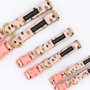 Soffi Dog Collar | Peachy Pink Bohemian Polka Dot | SOFFI