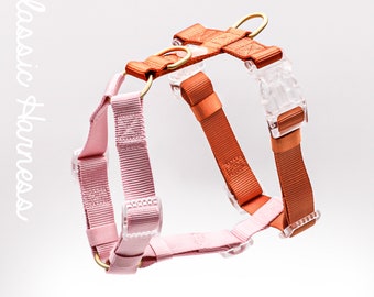 Classic Harness Pink Orange 2 Color Nylon