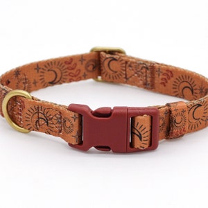 Collar para perro Moonstar / Luna y estrellas de cobre rústico Boho / MOONSTAR
