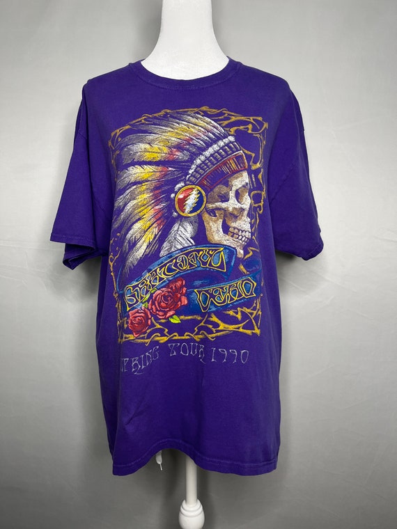 Purple Grateful Dead 1990 Spring Tour T-Shirt: A … - image 2