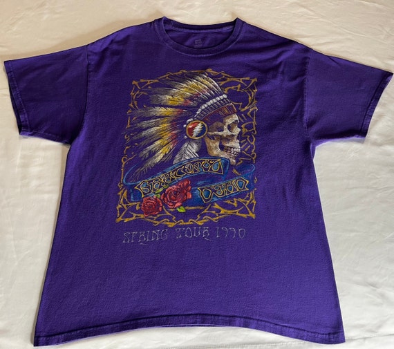 Purple Grateful Dead 1990 Spring Tour T-Shirt: A … - image 1