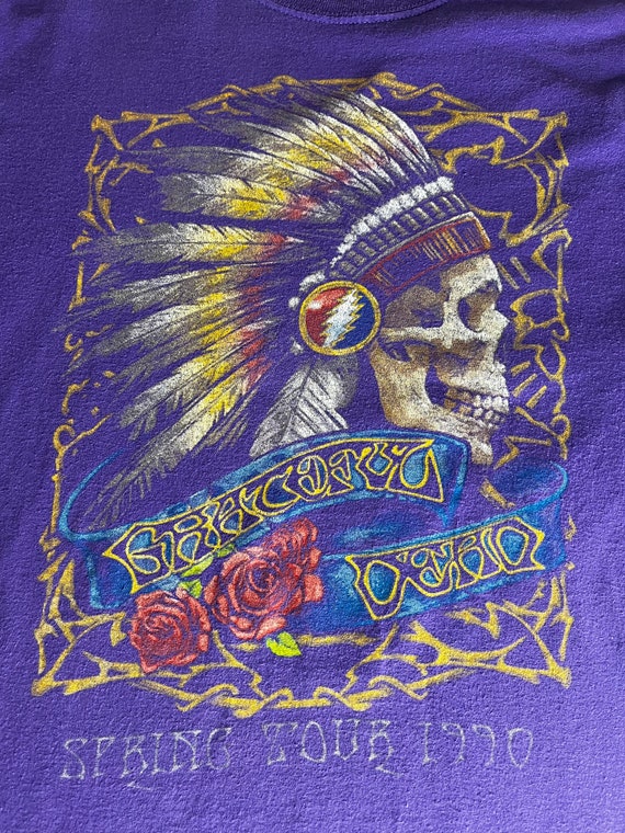 Purple Grateful Dead 1990 Spring Tour T-Shirt: A … - image 5