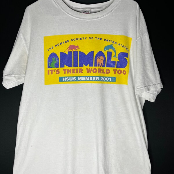 Animal humane society vintage shirt y2k