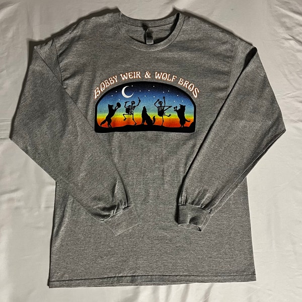 Bob Weir & Wolf Bros long sleeve gray shirt size L