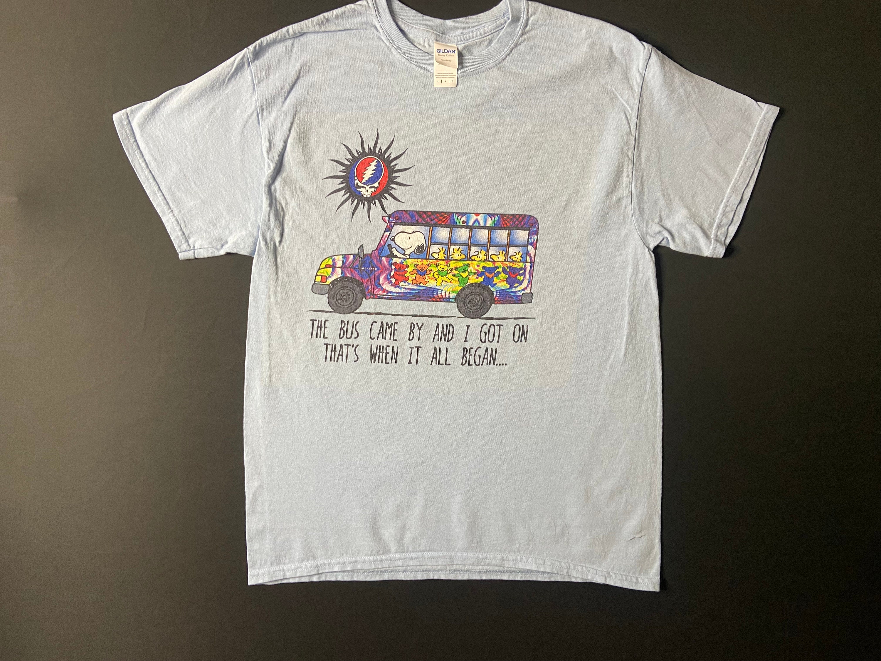 Grateful Dead Snoopy Peanuts Bus Sunshine Bus Gildan Tshirt Etsy