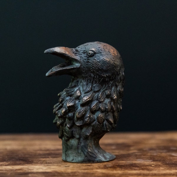 Crow/raven cold cast in bronze