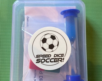 Speed Dice - SOCCER!  (Kid's Birthday Gift, Travel Game, Stocking Stuffer!)