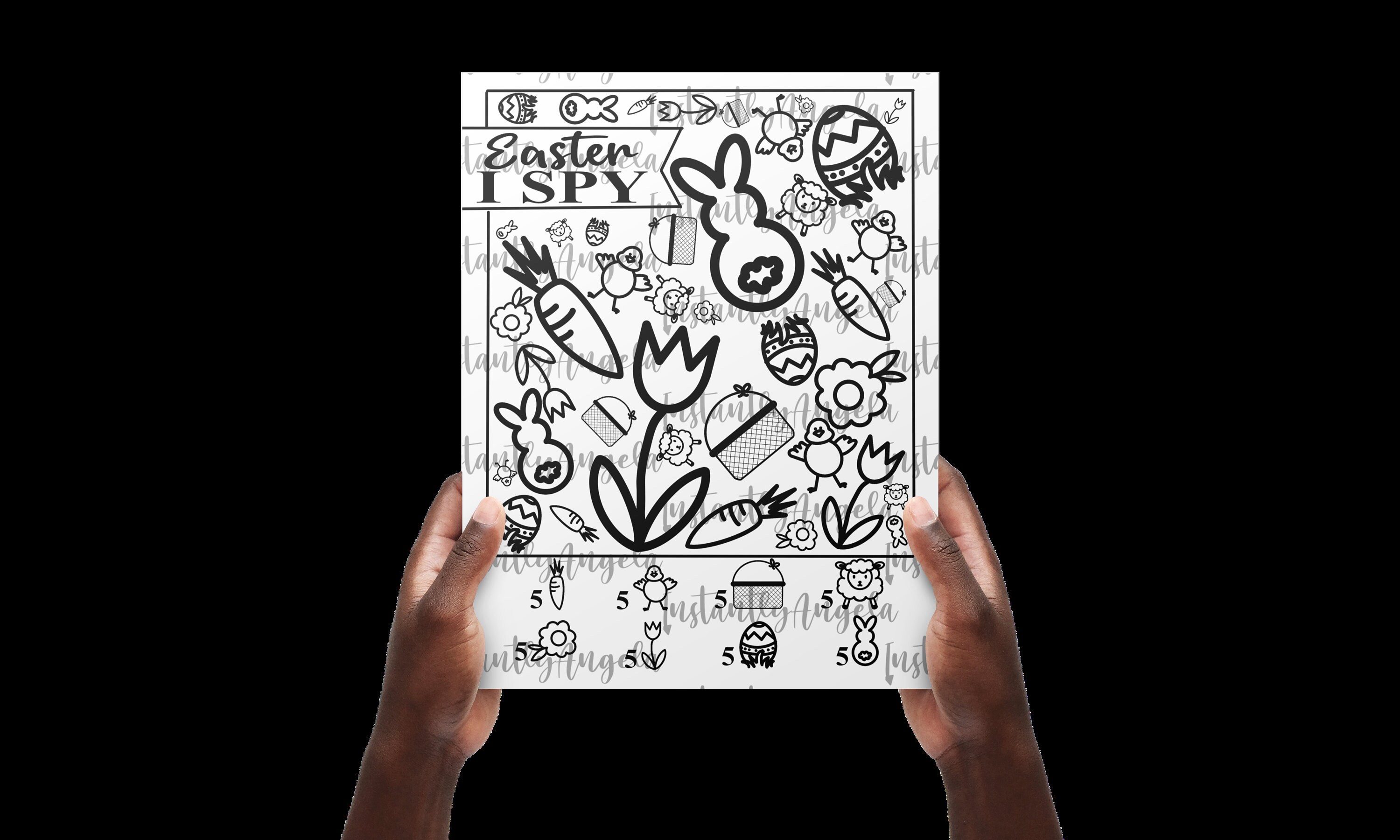 Printable I Spy, Coloring Page, Easter - Etsy