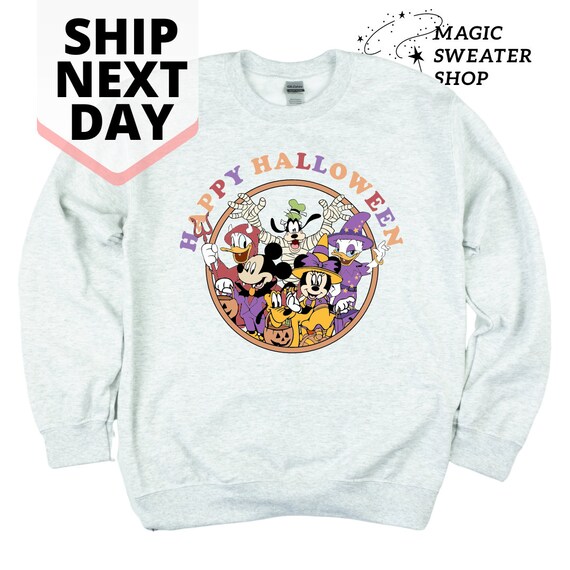 Vintage Walt Disney Halloween Sweatshirt Mickey and Friends Etsy