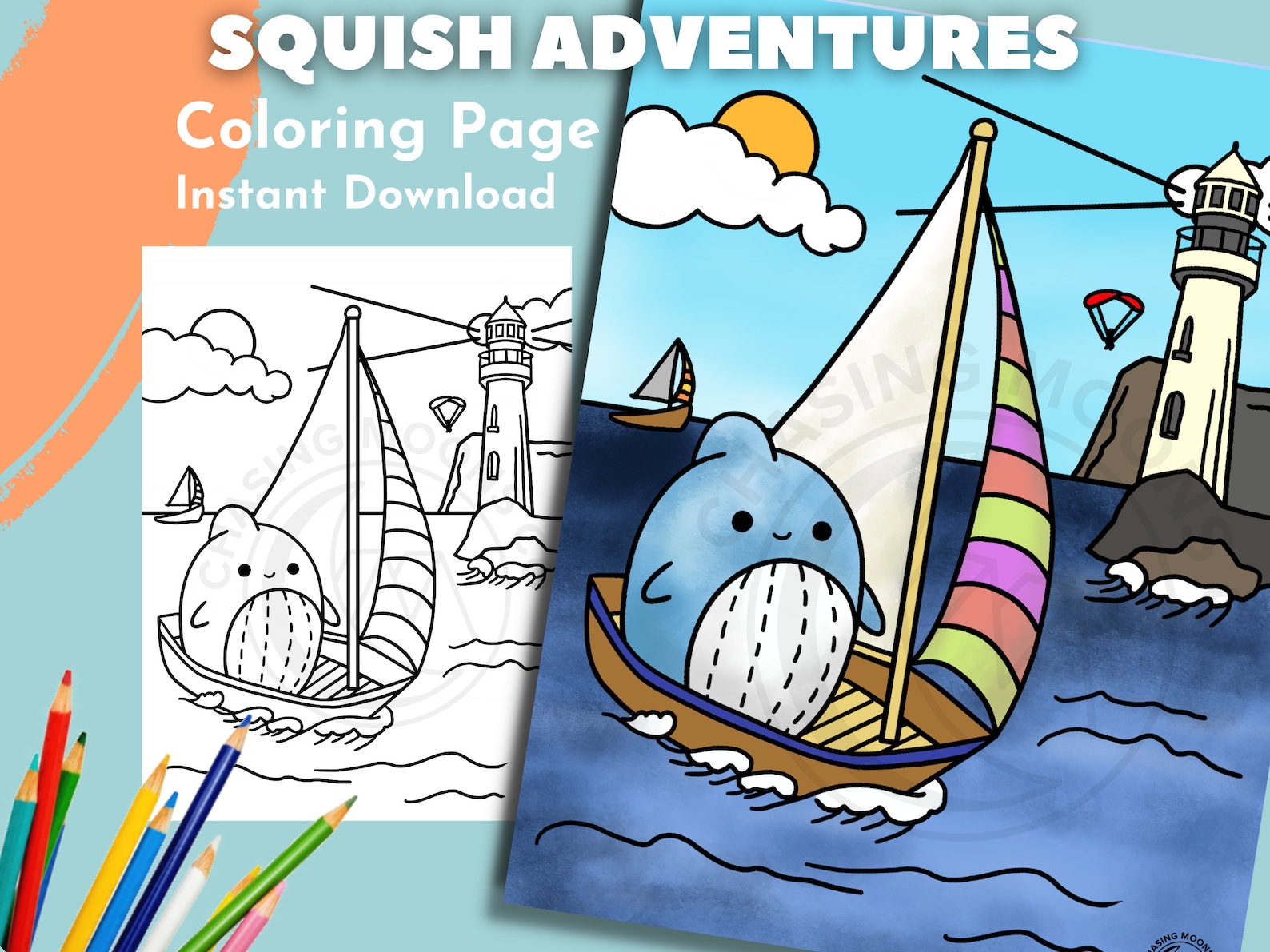 Squishmallow Coloring Page Coloring Page for Adults, Kids Coloring ...