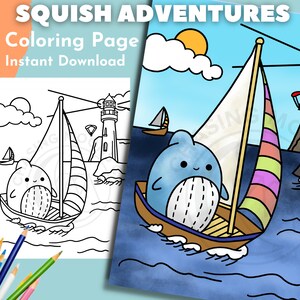 Squishmallow Coloring Page | Coloring Page for Adults, Kids Coloring Pages, Squishmallow Party, Animal Coloring Pages, Cute Coloring Pages
