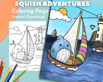 Página para colorir de Squishmallow | Página para colorir para adultos, páginas para colorir infantis, festa Squishmallow, páginas para colorir de animais, páginas para colorir fofas