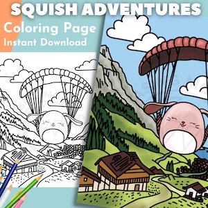 Squishmallow Coloring Page | Coloring Page for Adults, Kids Coloring Pages, Squishmallow Party, Animal Coloring Pages, Cute Coloring Pages