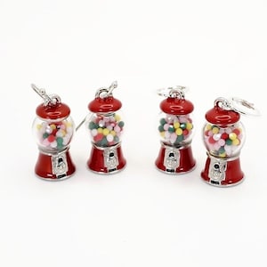 Bubble Gum Machine Earrings, Gumball Machine Earrings, Candy Machine Earrings, Gum balls, Candy Jewelry, Sweet Earrings, Unique earring