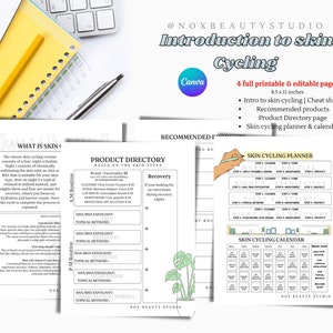 Skin Cycling calendar | skin cycling cheat sheet | skin cycling routine | How to skin cycle | Skin Cycle Guide