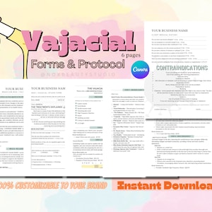 Vajacial Manual | Vajacial Kit | Vajacial Jelly Mask | Vajacial Consent Form | Vajacial Protocol | Vajacial consultation form | Yoni care