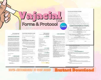 Vajacial Manual | Vajacial Kit | Vajacial Jelly Mask | Vajacial Consent Form | Vajacial Protocol | Vajacial consultation form | Yoni care