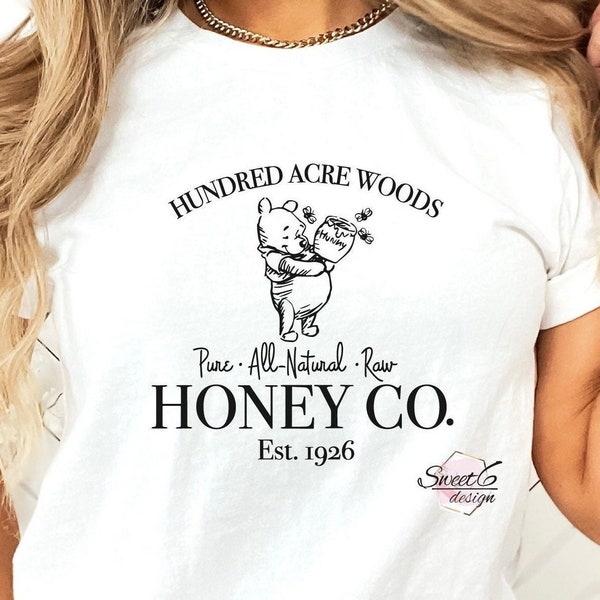 100 Acre Wood Honey Co Est. 1926. SVG PNG DXF.  Digital file.