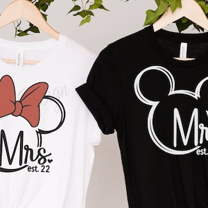 Mr. & Mrs. Just Married 2022 SVG Mickey und Minnie Kopf Digitaler Download.