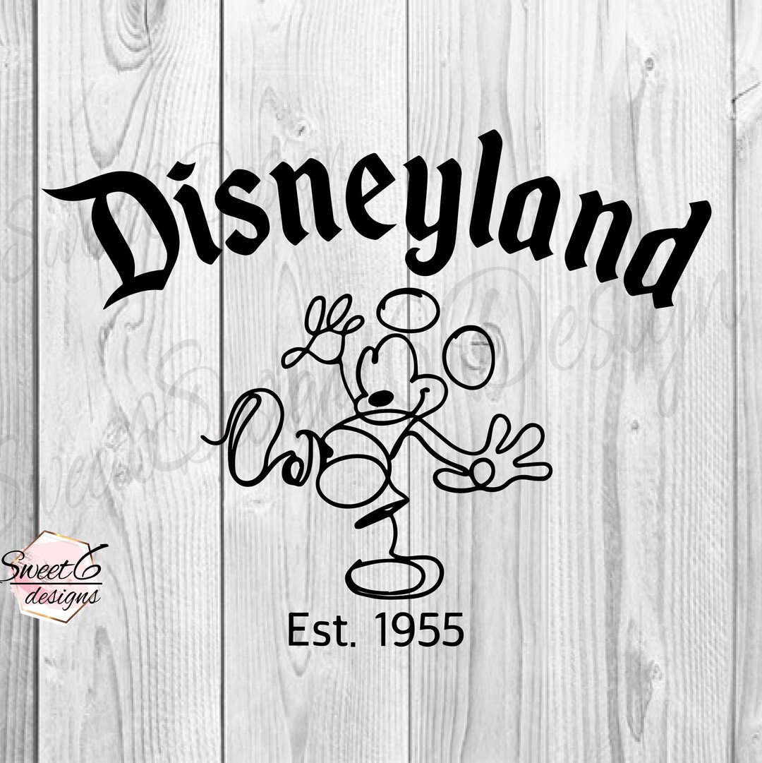 Disneyland Est. 1955. Mickey Scribble Image. SVG PNG Image for Cricut ...