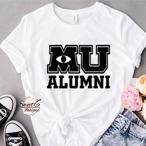 Archivo SVG de exalumnos de Monsters University. Camisetas de vacaciones o calcomanías de vinilo